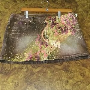 BABY PHAT JEAN SHORT SKIRT SIZE 13 STYLE #Q10007FM